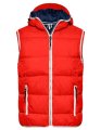 Heren Bodywarmer Daiber JN1076 Rood-Wit